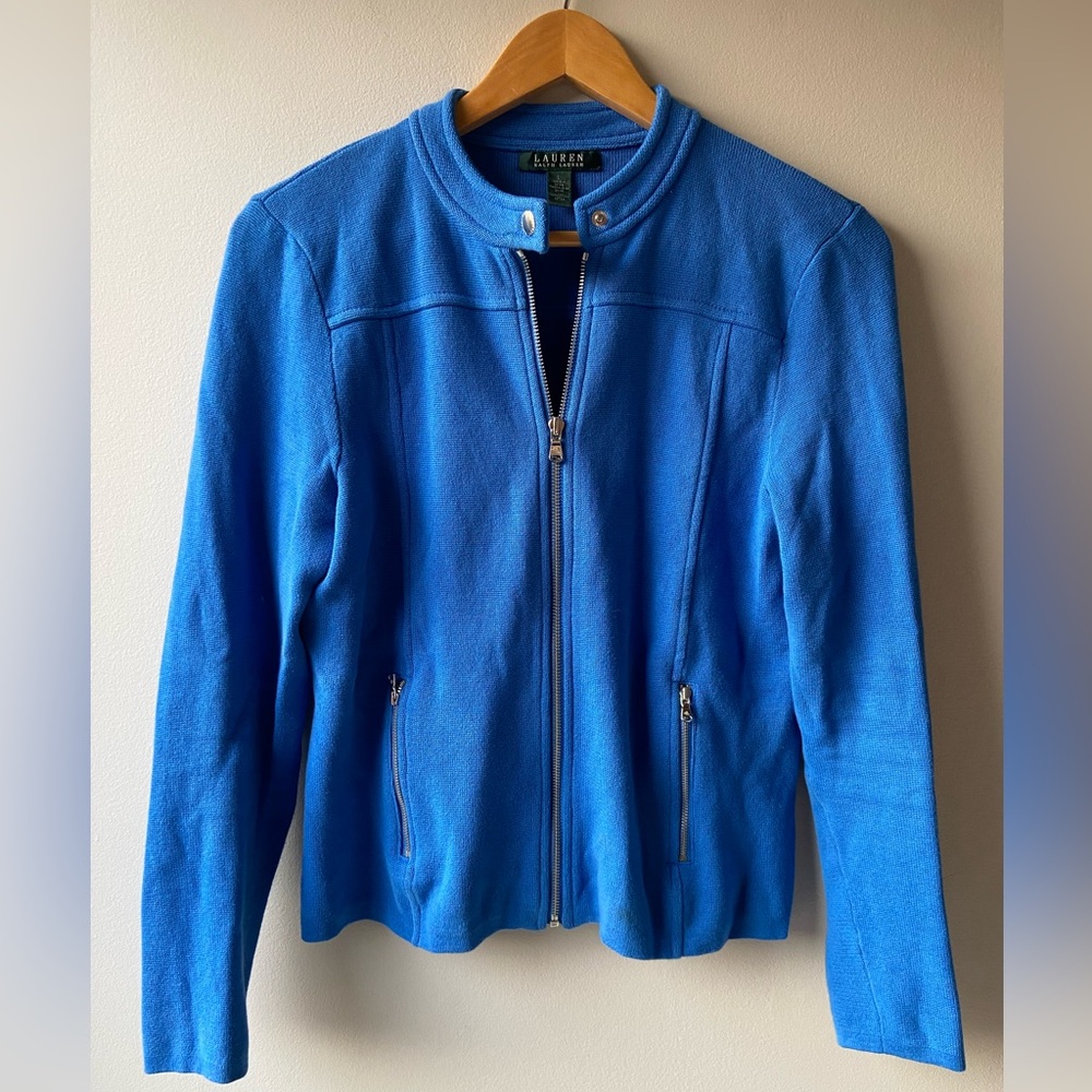 Ralph Lauren moto style zip up sweater